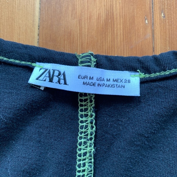 Zara black jersey tank dress M - Picture 4 of 4